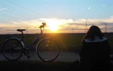 Bicicleta puesta de sol