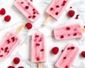 Paletas heladas de frambuesa
