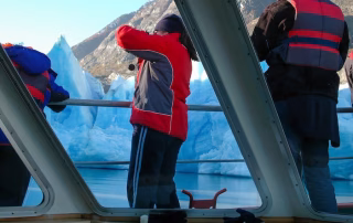 Fotografiando un glaciar en la Patagonia